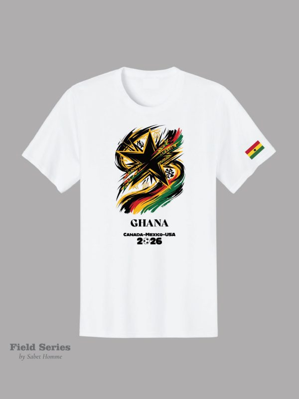 Ghana Soccer Fan T-Shirt – Summer 2026 | Field Series by Sabet Homme