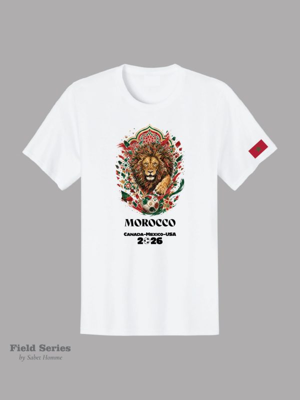 Morocco Soccer Fan T-Shirt – Summer 2026 | Field Series by Sabet Homme