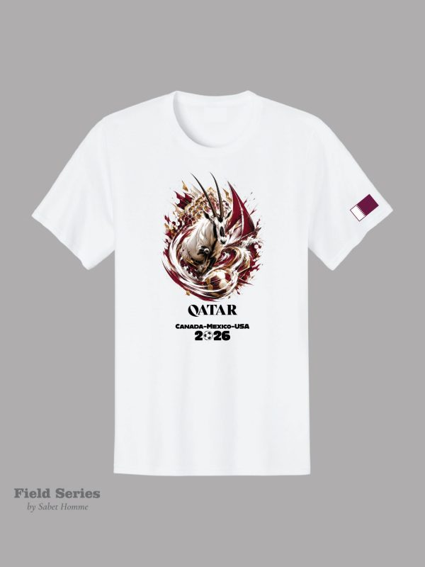 Qatar Soccer Fan T-Shirt – Summer 2026 | Field Series by Sabet Homme
