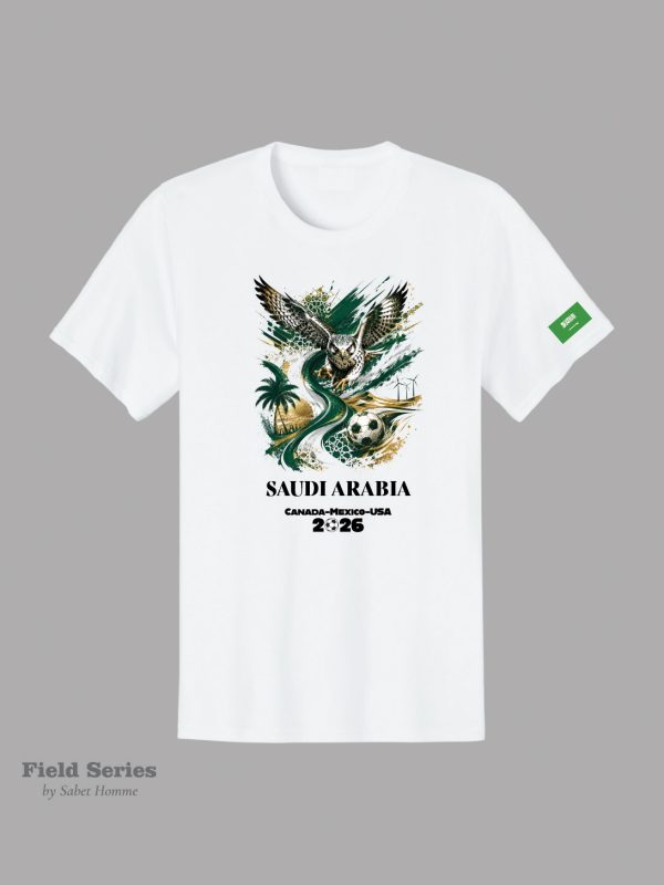 Saudi Arabia Soccer Fan T-Shirt – The Falcon | Summer 2026 | Field Series by Sabet Homme
