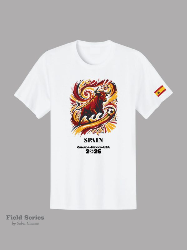 Spain Soccer Fan T-Shirt – Summer 2026 | Field Series by Sabet Homme