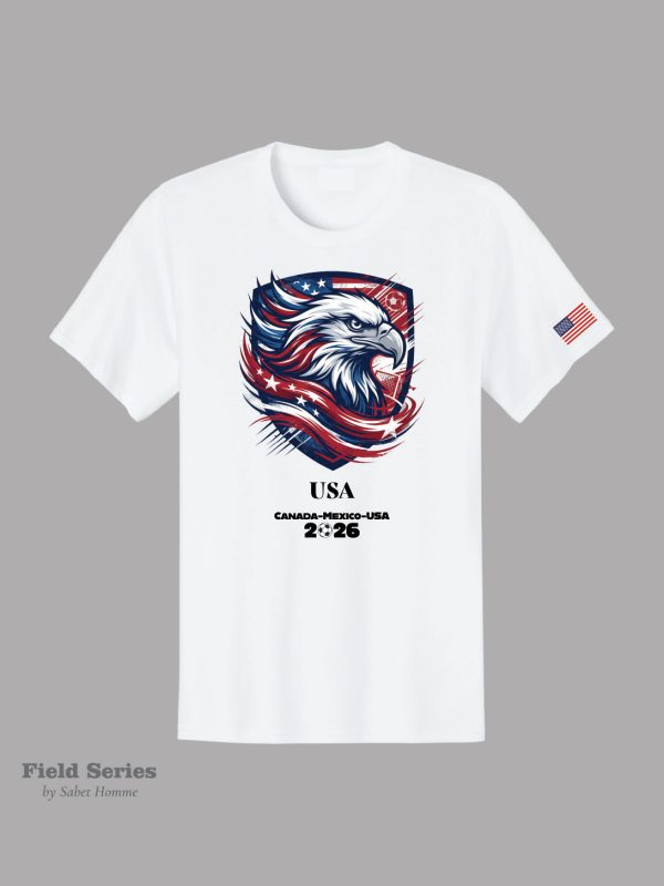 USA Soccer Fan T-Shirt – Summer 2026 | Field Series by Sabet Homme (Design 1)