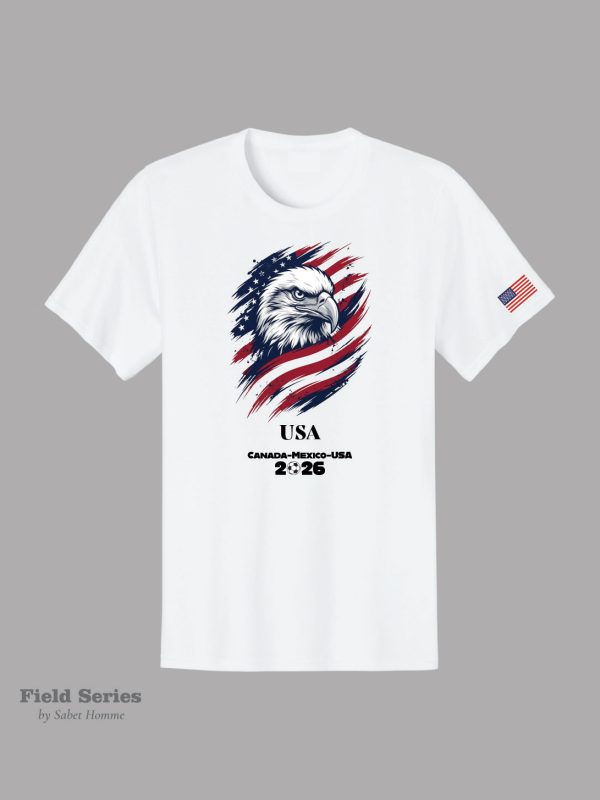 USA Soccer Fan T-Shirt – Summer 2026 | Field Series by Sabet Homme (Design 2)